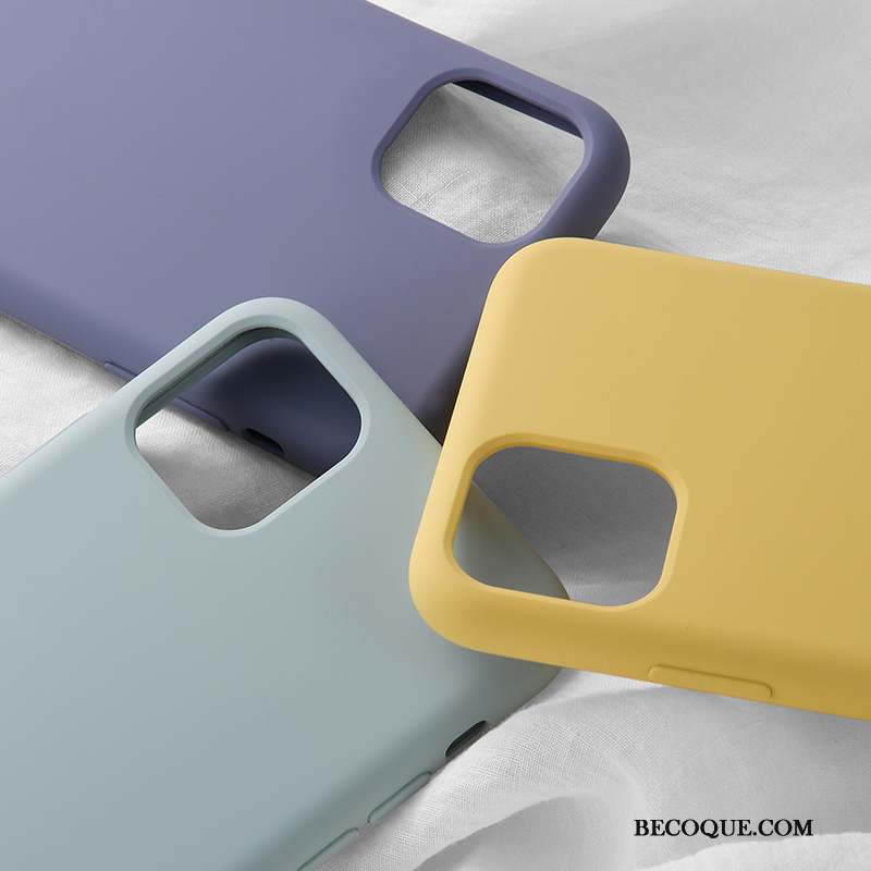 iPhone 11 Coque Tout Compris Fluide Doux Vert Foncé Jaune Silicone Protection