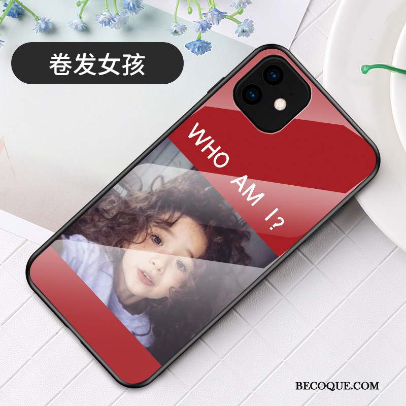 iPhone 11 Personnalité Créatif Protection Dessin Animé Verre Coque