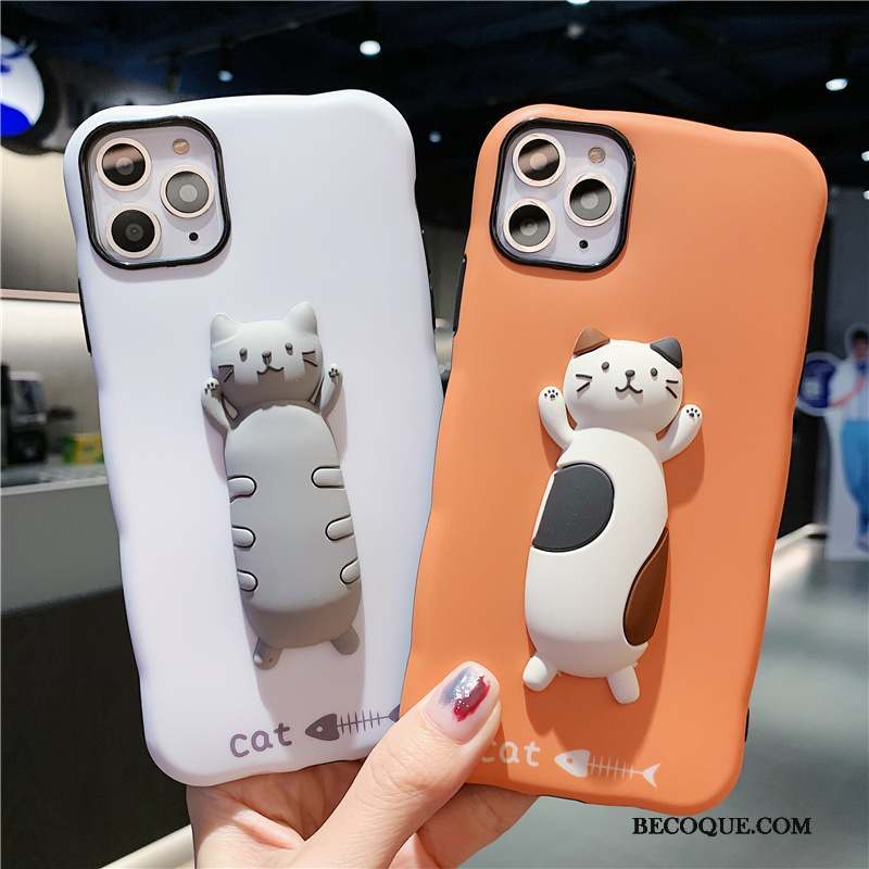 iPhone 11 Pro Charmant Coque Chat Nouveau Dessin Animé Fluide Doux