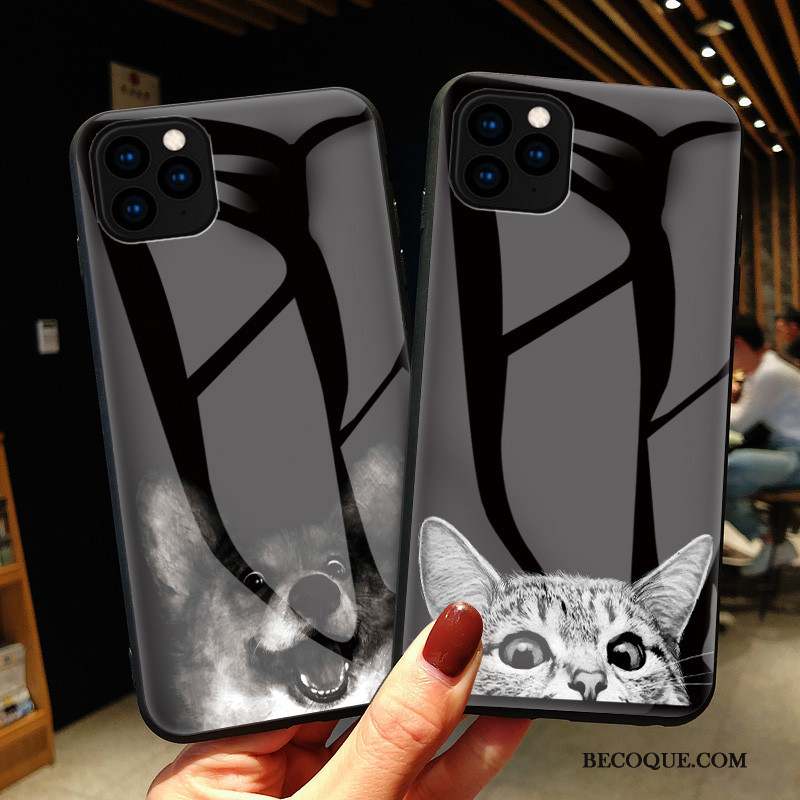 iPhone 11 Pro Coque Chat Amoureux Incassable Tout Compris Drôle Étui