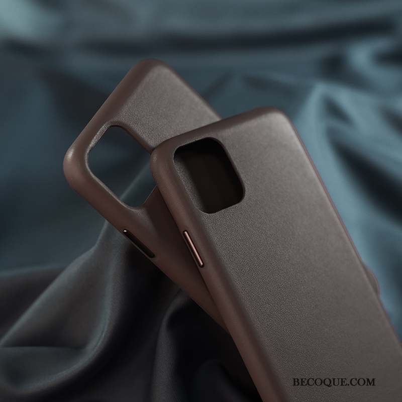 iPhone 11 Pro Coque Créatif Marque De Tendance Cuir Tout Compris Incassable Nouveau