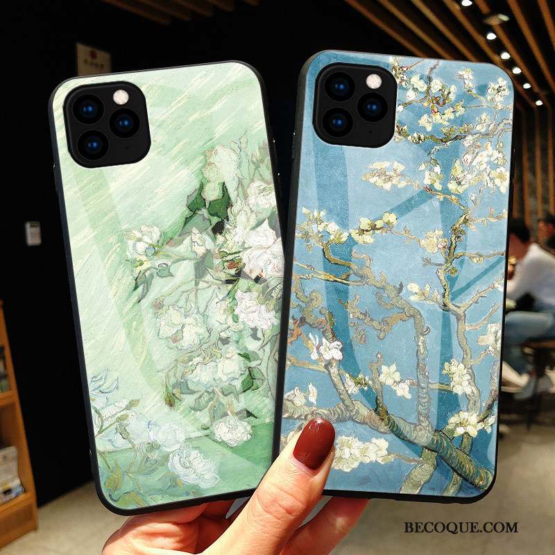 iPhone 11 Pro Coque De Téléphone Vert Rose Tout Compris Art Incassable