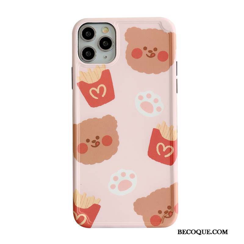 iPhone 11 Pro Coque Nouveau Rose Incassable Créatif Personnalité Protection