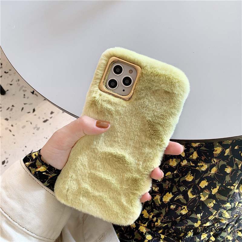 iPhone 11 Pro Couleur Unie Personnalité Incassable Étui Coque De Téléphone Peluche