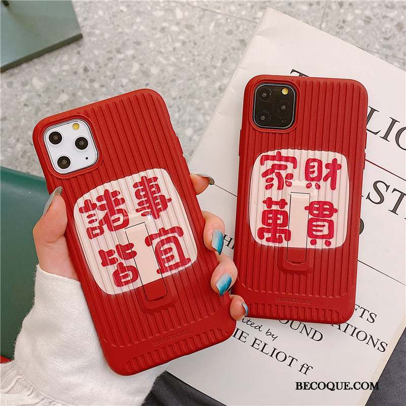 iPhone 11 Pro Dimensionnel Coque De Téléphone Créatif Étui Rouge Tendance