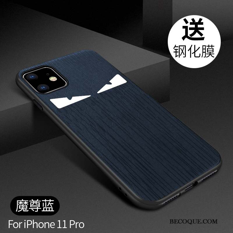 iPhone 11 Pro Incassable Protection Marque De Tendance Tout Compris Bleu Coque De Téléphone