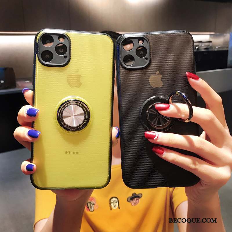 iPhone 11 Pro Max Coque Délavé En Daim Tout Compris À Bord Modèle Fleurie Anneau Incassable