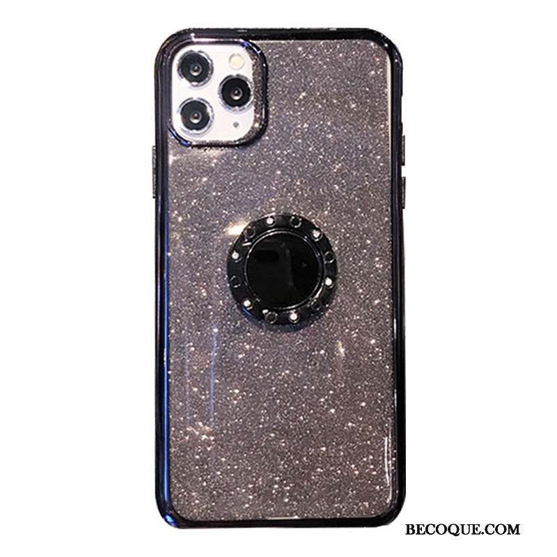 iPhone 11 Pro Max Coque Étui Noir Incassable Rose Mode Luxe