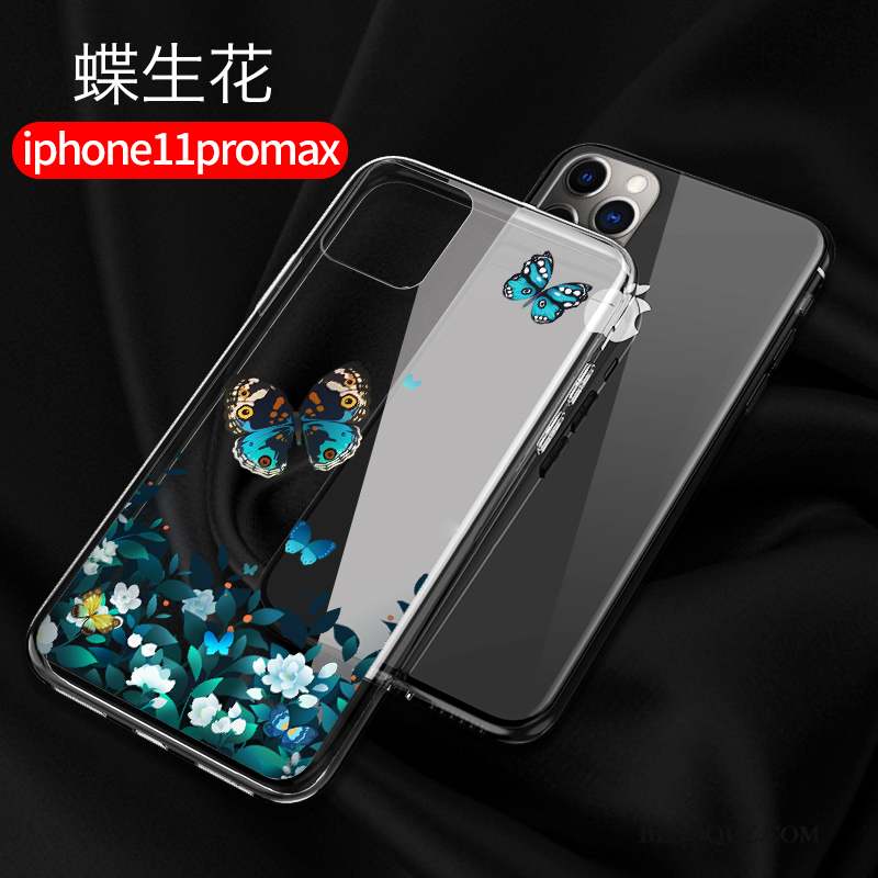 iPhone 11 Pro Max Créatif Nouveau Marque De Tendance Luxe Coque De Téléphone Bleu