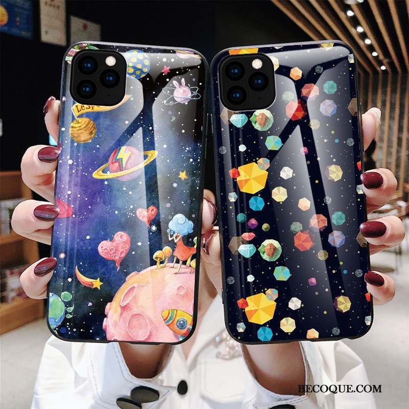 iPhone 11 Pro Max Incassable Fluide Doux Coque De Téléphone Difficile Dessin Animé Silicone