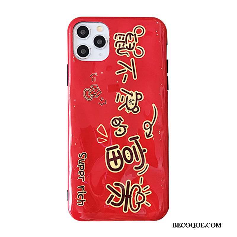 iPhone 11 Pro Max Rouge Étui Tout Compris Fluide Doux Incassable Coque De Téléphone