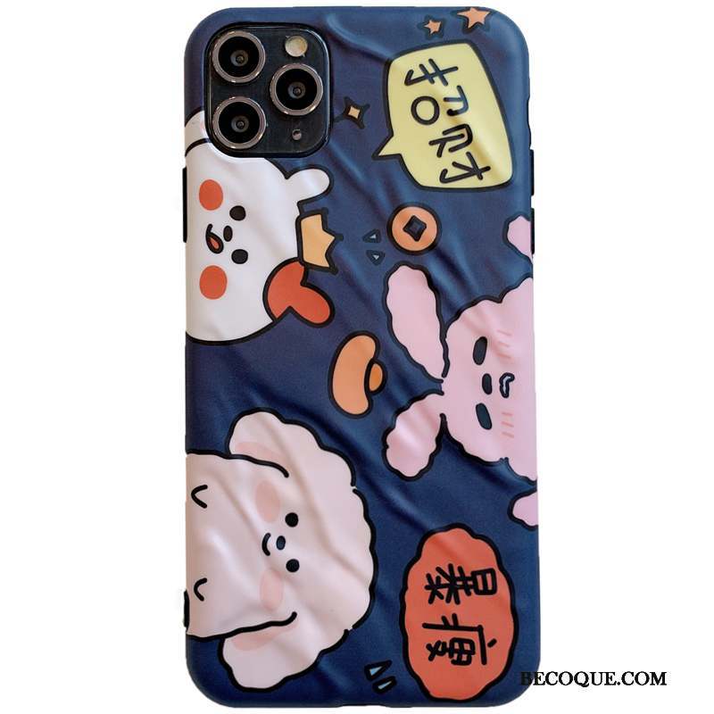 iPhone 11 Pro Petit Coque De Téléphone Bleu Tout Compris Dessin Animé Créatif