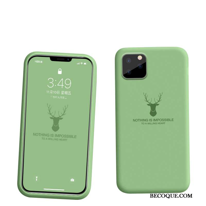 iPhone 11 Pro Protection Coque De Téléphone Étui Incassable Silicone Vert