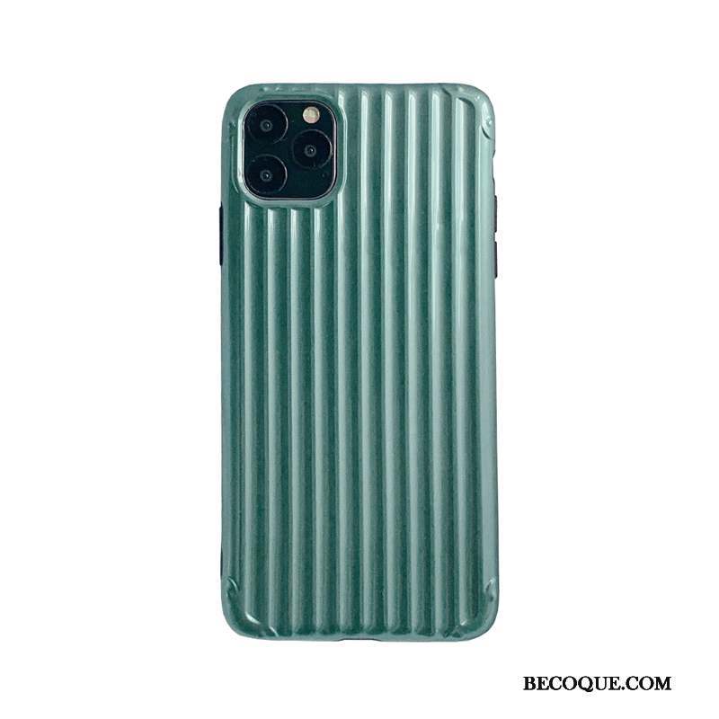 iPhone 11 Pro Tout Compris Coque Silicone Vert Simple Protection