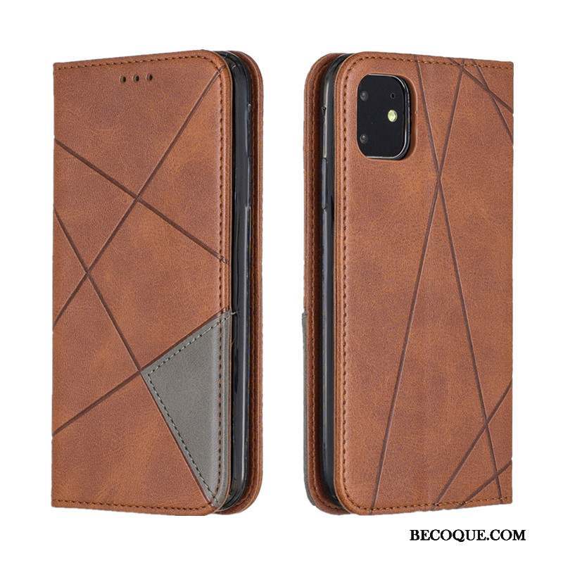 iPhone 11 Protection Étui En Cuir Automatique Coque De Téléphone Housse