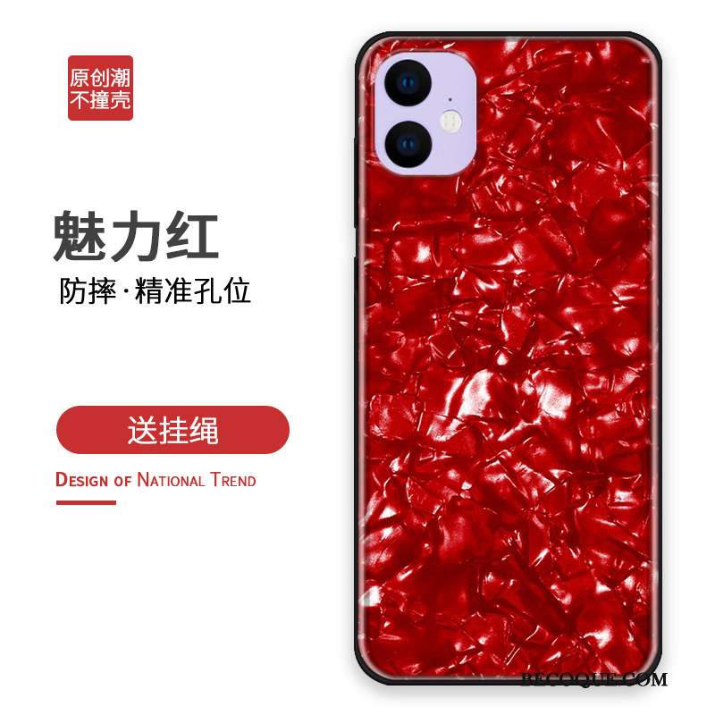 iPhone 11 Rouge Incassable Étui Créatif Coque De Téléphone Personnalisé