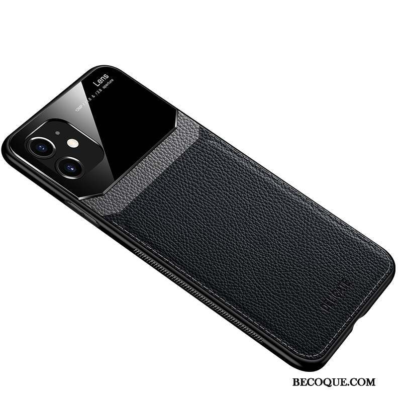 iPhone 11 Tendance Incassable Noir Coque Étui En Cuir Tout Compris