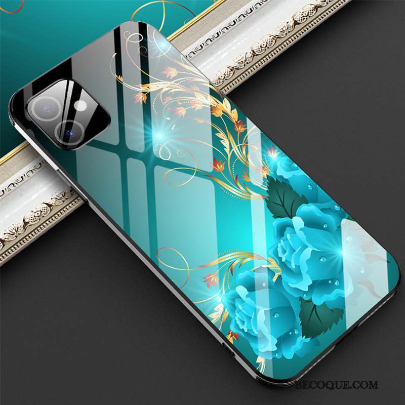 iPhone 12 Très Mince Créatif Coque De Téléphone Bleu Personnalité Mode