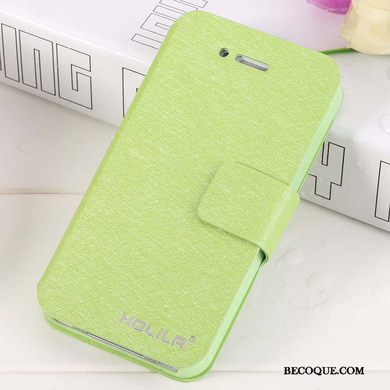 iPhone 4/4s Housse Coque De Téléphone Étui Vert Protection Étui En Cuir