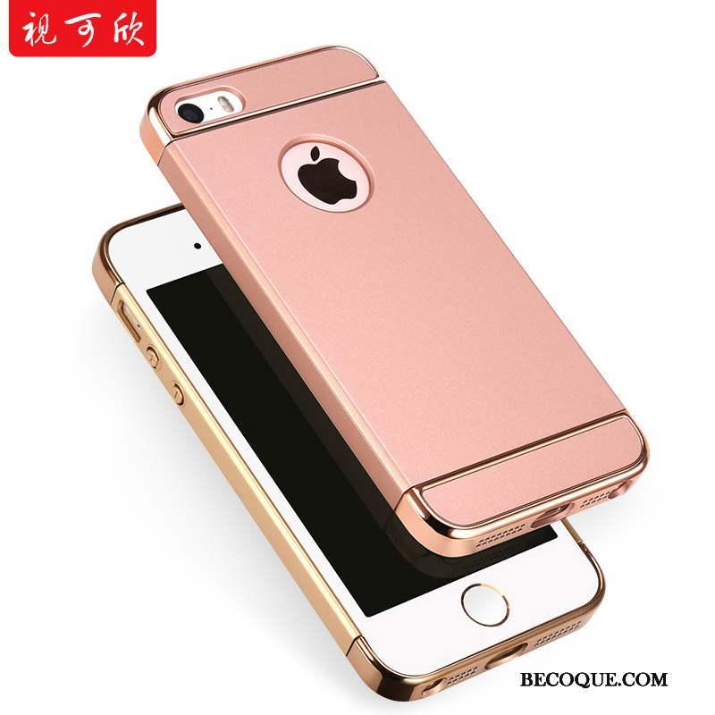 iPhone 5/5s Anneau Incassable Or Rose Coque De Téléphone Étui Délavé En Daim