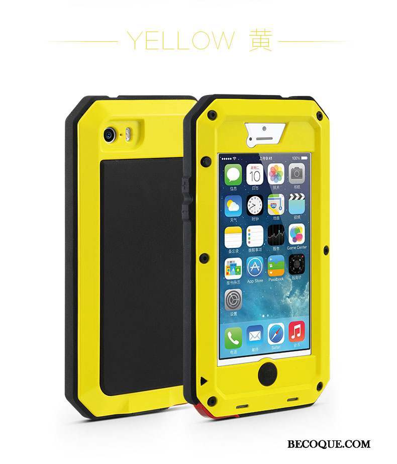 iPhone 5/5s Coque De Téléphone Armure Protection Border Métal Étui