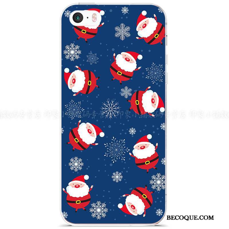 iPhone 5/5s Coque De Téléphone Bleu Fluide Doux Étui Noël Europe