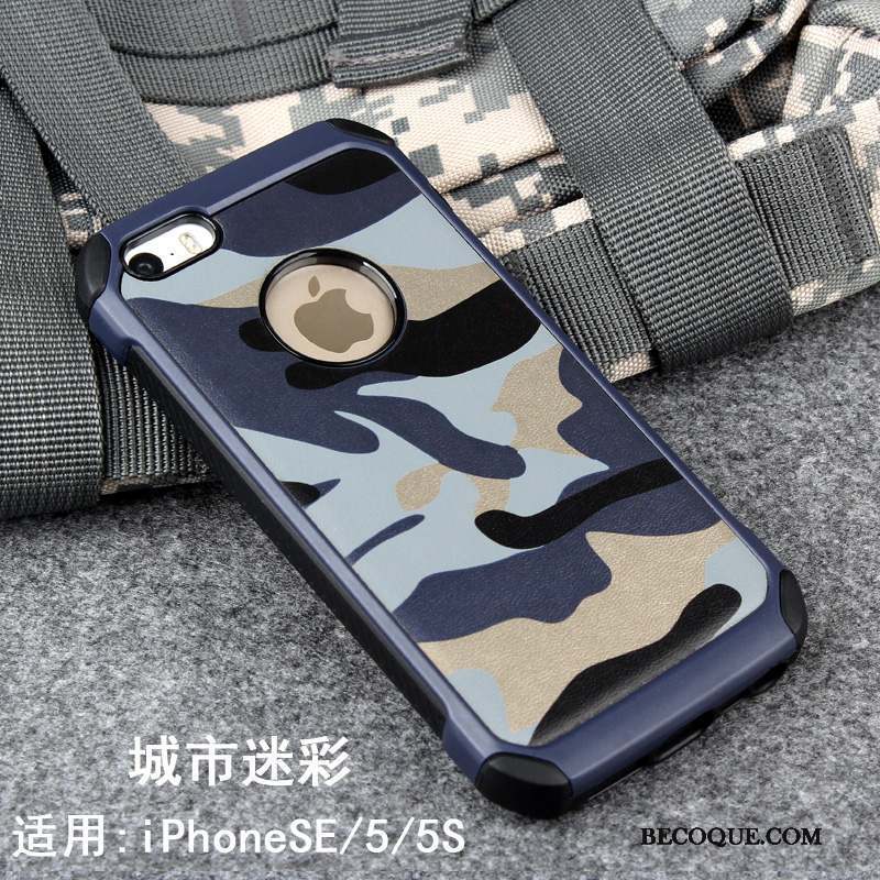 iPhone 5/5s Coque De Téléphone Fluide Doux Créatif Bleu Camouflage