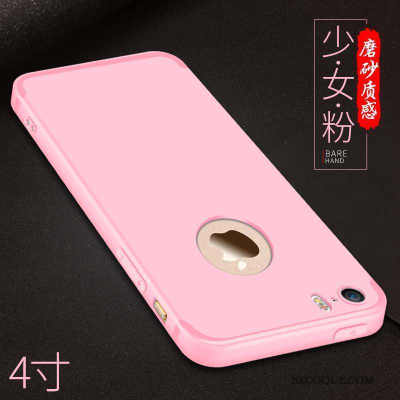 iPhone 5/5s Coque Très Mince Fluide Doux Délavé En Daim Protection Simple Étui