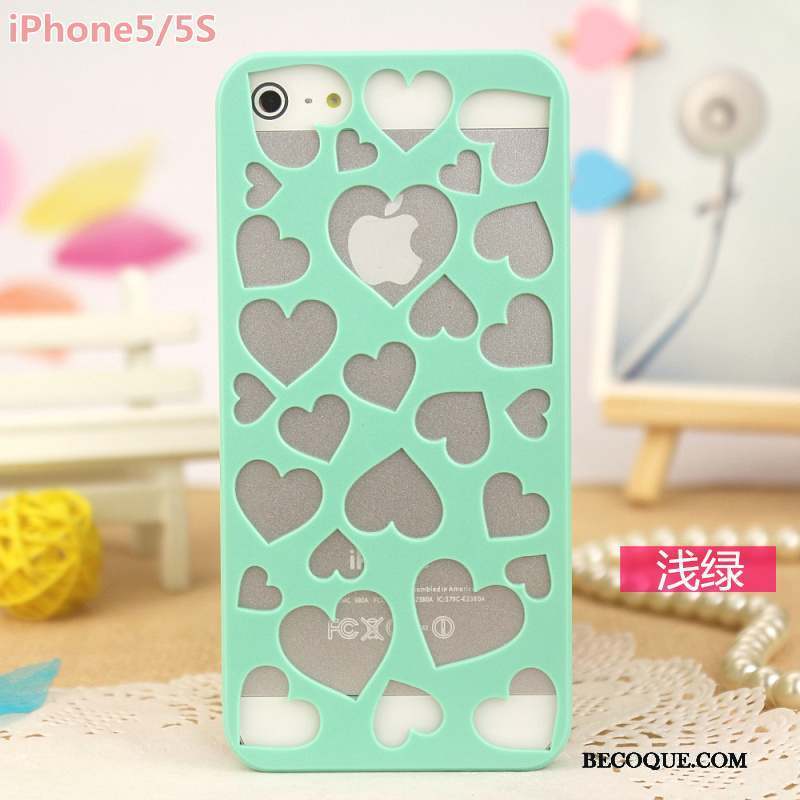 iPhone 5/5s Coque Évasé Rose Fleur Protection Étui Légères