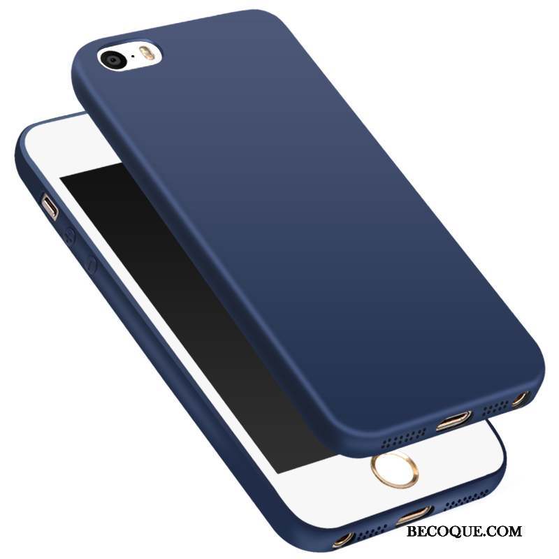 iPhone 5/5s Délavé En Daim Bleu Coque De Téléphone Transparent Étui Très Mince