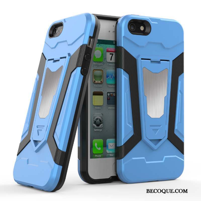 iPhone 5/5s Magnétisme Téléphone Portable Coque De Téléphone Tout Compris Tendance Bleu