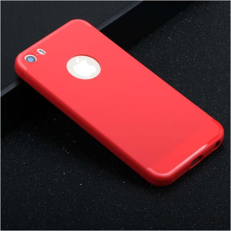 iPhone 5/5s Silicone Tendance Simple Délavé En Daim Protection Coque