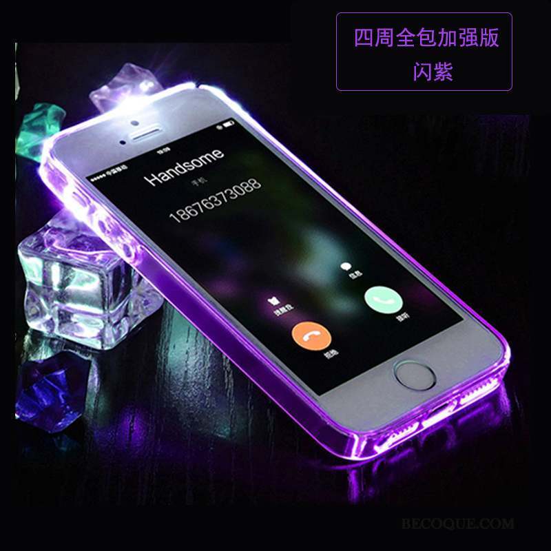 iPhone 5/5s Violet Coque De Téléphone Transparent Créatif Étui Téléphone Portable