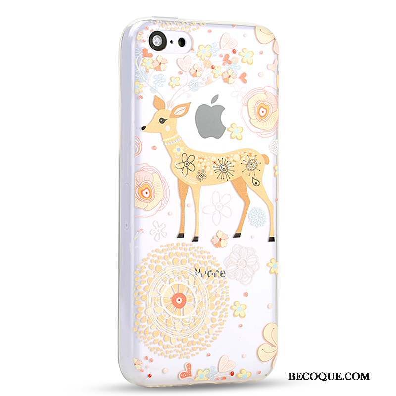 iPhone 5c Charmant Jaune Dessin Animé Coque De Téléphone Couvercle Arrière Incassable