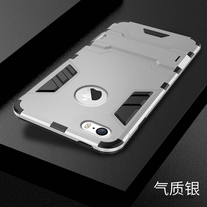 iPhone 5c Coque Incassable Silicone Étui Argent Délavé En Daim Tendance