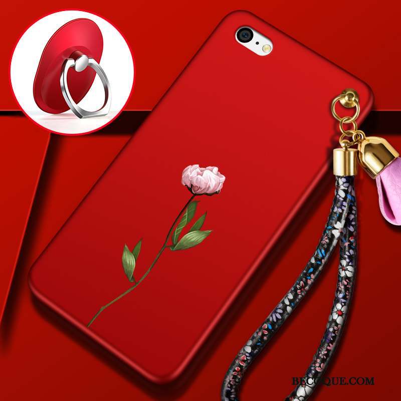 iPhone 5c Rouge Coque Délavé En Daim Fluide Doux Silicone Téléphone Portable