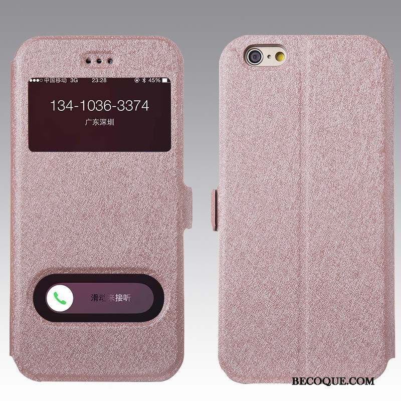 iPhone 6/6s Coque De Téléphone Housse Protection Étui En Cuir Téléphone Portable Or Rose