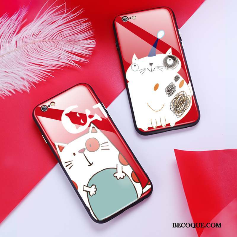 iPhone 6/6s Coque Dessin Animé De Téléphone Verre Difficile Incassable