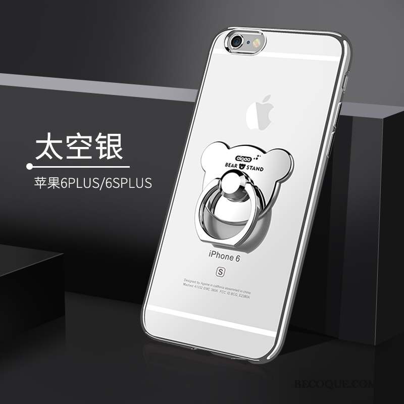 iPhone 6/6s Coque Fluide Doux Transparent Silicone Incassable Boucle Argent