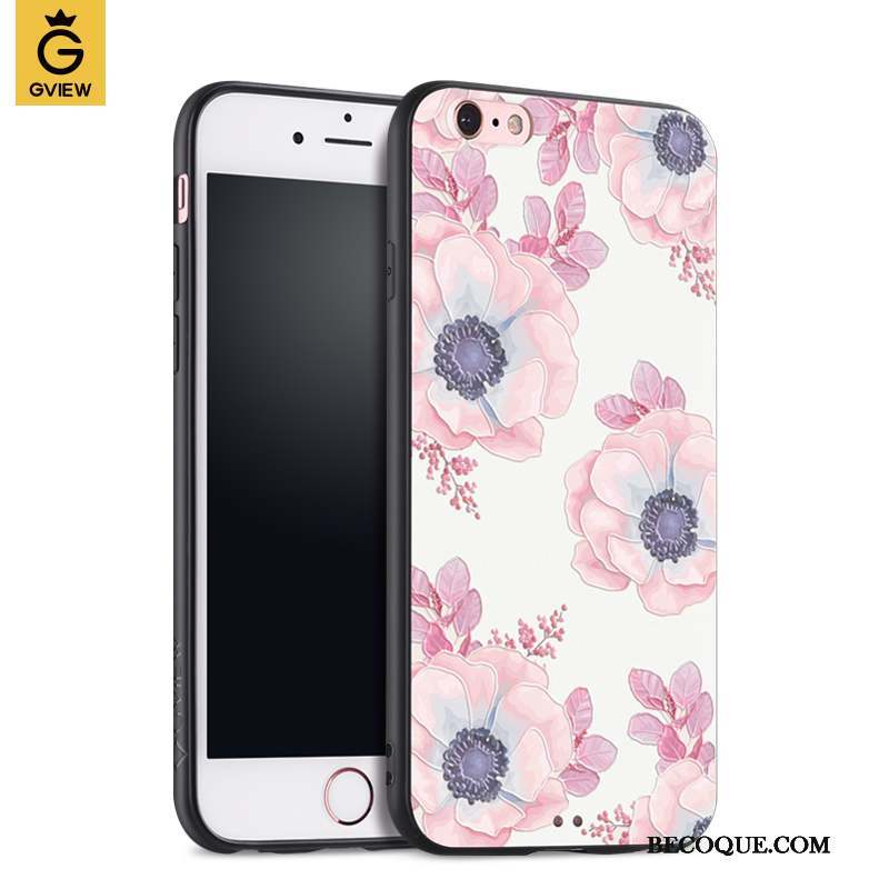 iPhone 6/6s Coque Silicone Élégant Rose Étui Marque De Tendance