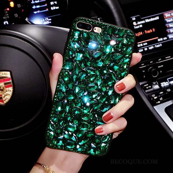 iPhone 6/6s Coque Strass Incassable Tout Compris Rouge Étui Luxe