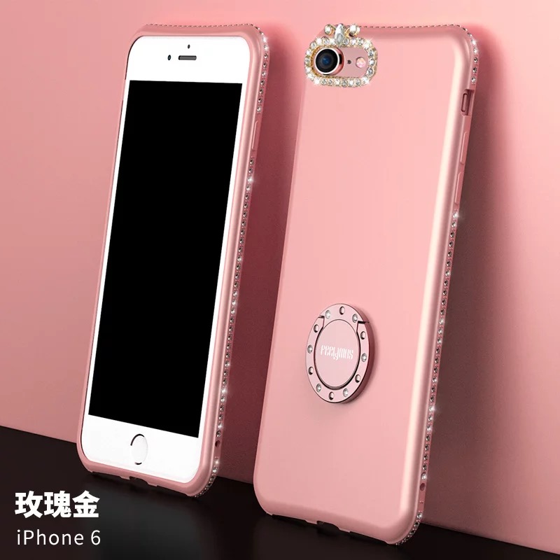 iPhone 6/6s Coque Strass Rouge Nouveau Silicone Étui Tendance