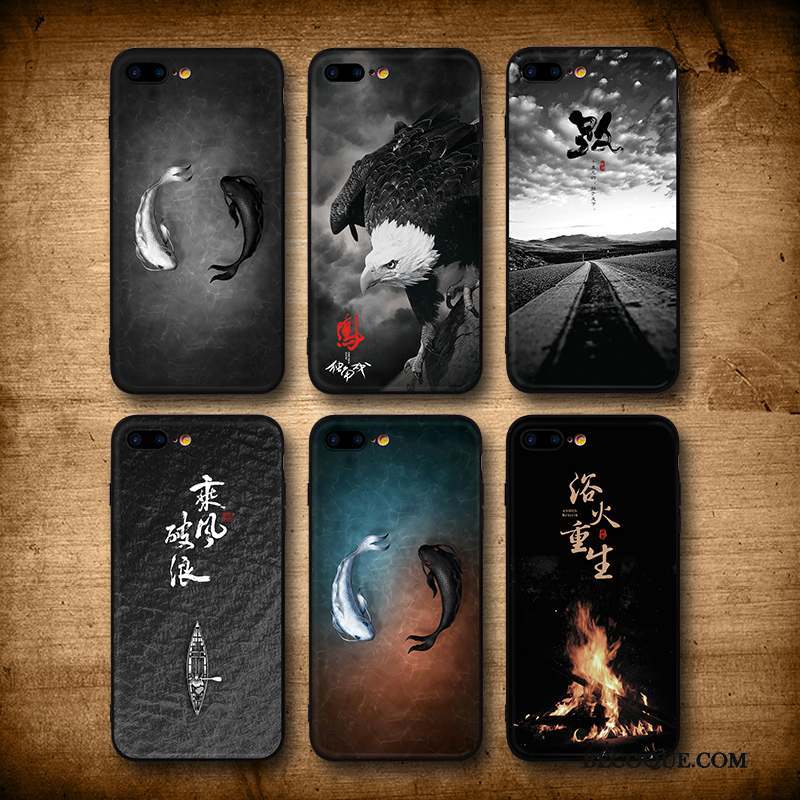 iPhone 6/6s Coque Tout Compris Incassable Étui Tendance Noir Créatif