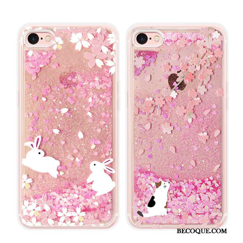 iPhone 6/6s Coque Tout Compris Silicone Étui Rose Liquide Incassable