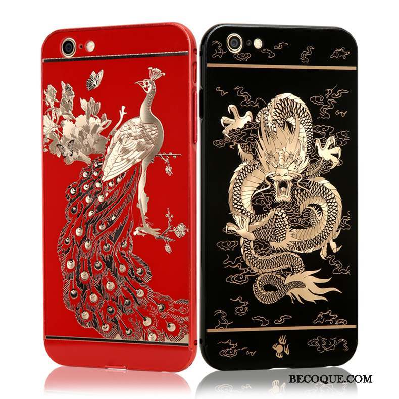 iPhone 6/6s Créatif Coque De Téléphone Incassable Étui Métal Rouge