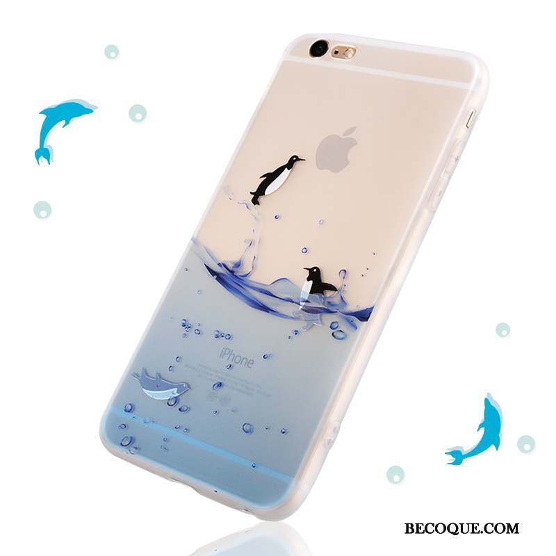 iPhone 6/6s Ornements Suspendus Fluide Doux Délavé En Daim Étui Coque De Téléphone Bleu