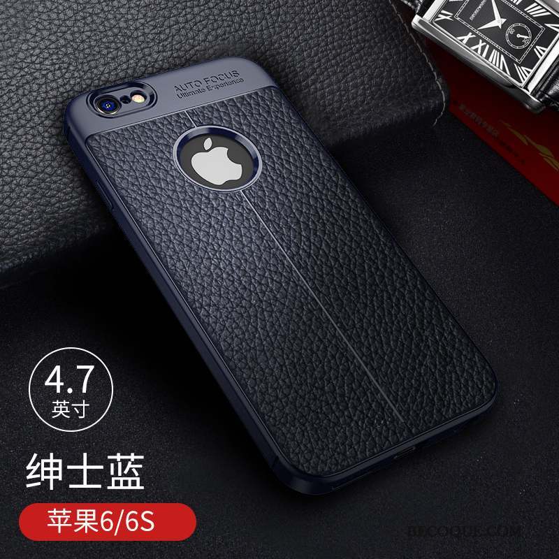 iPhone 6/6s Plus Business Fluide Doux Coque De Téléphone Tout Compris Incassable Bleu