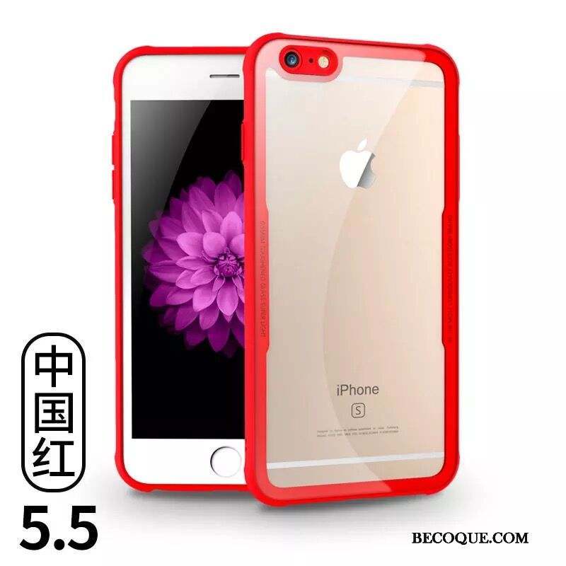 iPhone 6/6s Plus Coque De Téléphone Incassable Verre Trempé Amoureux Étui Transparent