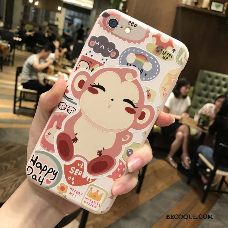 iPhone 6/6s Plus Coque Silicone Tendance Singe Super Mignon Dessin Animé Incassable