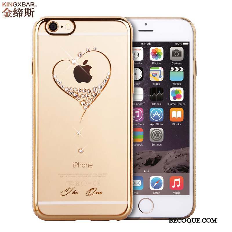 iPhone 6/6s Plus Coque Transparent Mince Tendance Étui Strass Luxe